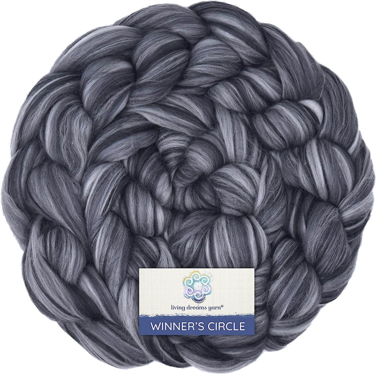100% Superfine Merino Fiber: Winner's Circle. Soft Combed Top Roving Color Blend for Spinning, Felting, Weaving